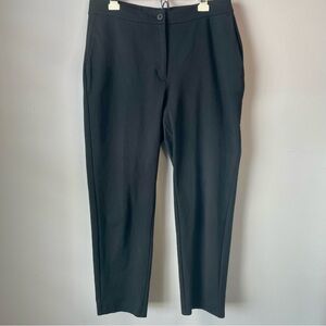 Eileen Fisher Black Trouser Pants Organic Cotton Size Medium Minimalist Classic